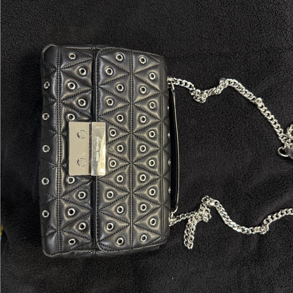 Michael Kors Black Quilted Chain Bag